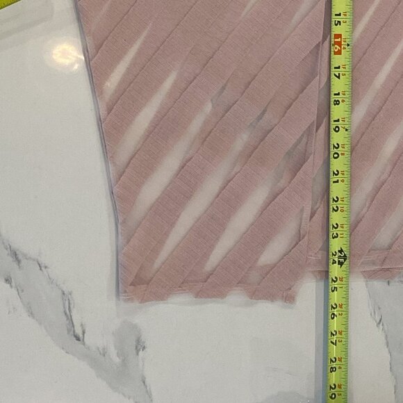 Zara - Long sleeve top, Diagonal patterned stripes, Summery, Pink Sheer - Size L - Picture 3 of 6